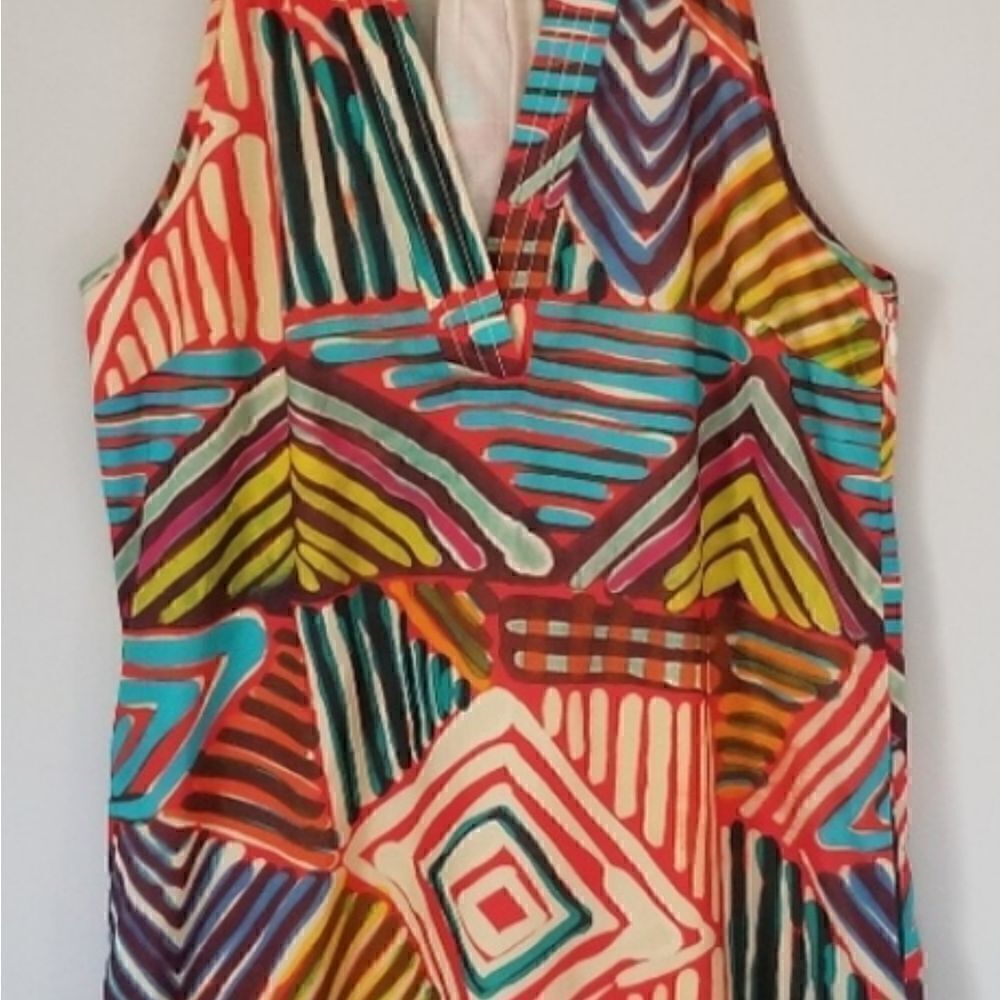 J CREW Collection Geometric Halter Sundress - Picture 6 of 10